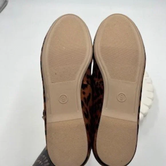 A New Day Tamsin Leopard Print Mary Jane Crisscross Buckle Flat 9 - Picture 7 of 8